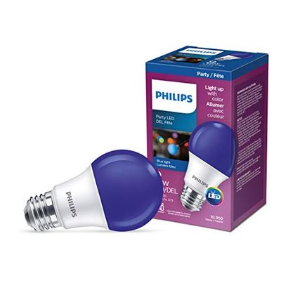 Philips 463240 LED 60-Watt A19 Blue Non-Dimmable Bulb