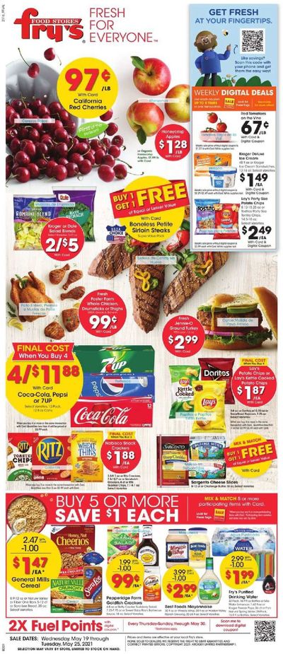 Fry’s (AZ) Weekly Ad Flyer May 19 to May 25