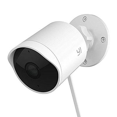 YI Outdoor Security Camera Waterproof, 1080p 2.4GHz Wifi Surveillance System with Activity Alert, Deterrent Alarm with Alexa