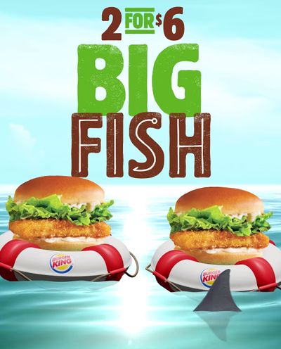 Burger King Offers: Get 2 Big Fish for $6 + More Deals