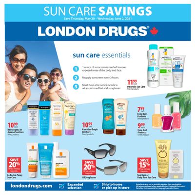 London Drugs Sun Care Savings Flyer May 20 to June 2