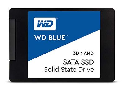 WD Blue 3D NAND 1TB Internal PC SSD - SATA III 6 Gb/s, 2.5"/7mm, Up to 560 MB/s - WDS100T2B0A