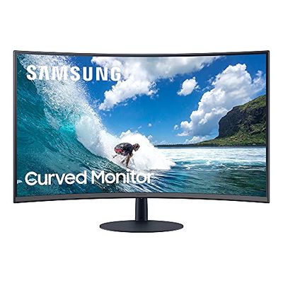 Samsung Monitor T55 27 Inch |27" Curved Monitor (LC27T550FDNXZA) - Curved, 1000R, 1080P, 4ms, AMD Freesync, HDMI, DP