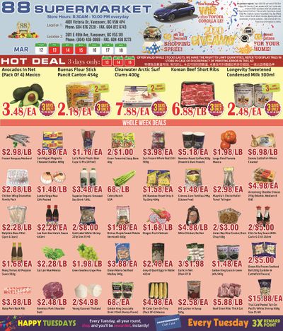 88 Supermarket Flyer March 12 to 18