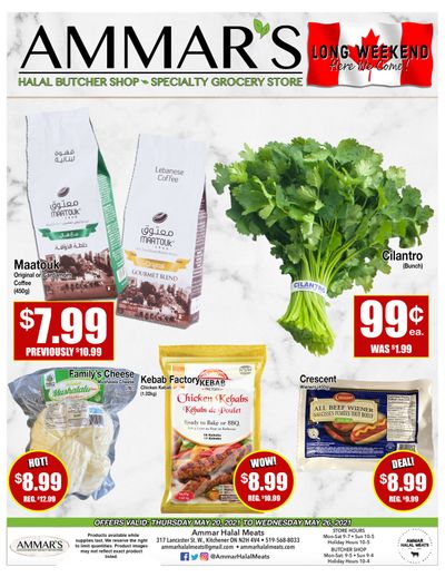 Ammar's Halal Meats Flyer May 20 to 26