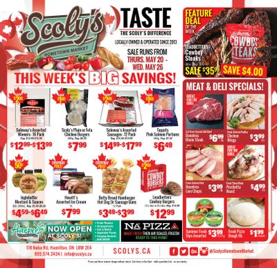Scoly's Hometown Market Flyer May 20 to 26