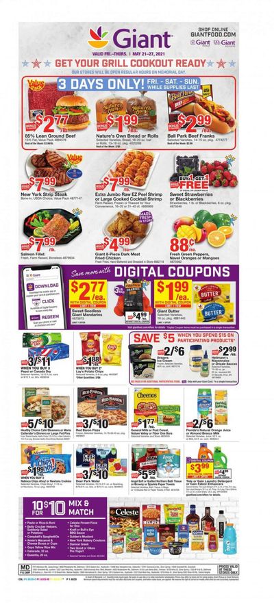 Giant Food (DE, MD, VA) Weekly Ad Flyer May 21 to May 27