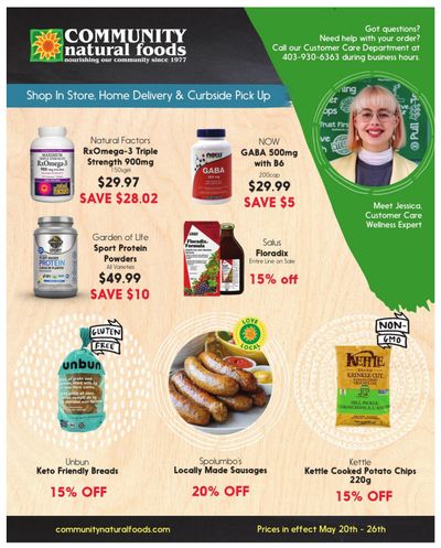 Community Natural Foods Flyer May 20 to 26
