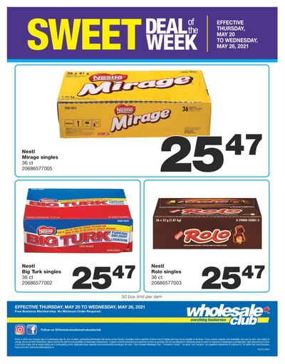 Wholesale Club Sweet Deal of the Week Flyer May 20 to 26
