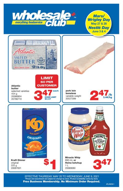 Wholesale Club (Atlantic) Flyer May 20 to June 9