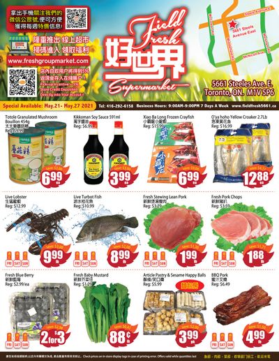 Field Fresh Supermarket Flyer May 21 to 27