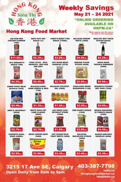 Hong Kong Food Market Flyer May 21 to 24