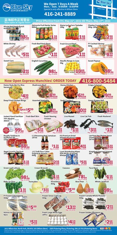 Blue Sky Supermarket (North York) Flyer May 21 to 27