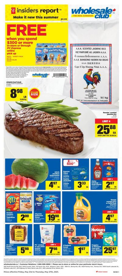 Real Canadian Wholesale Club Flyer May 21 to 27