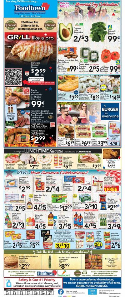 Foodtown (NJ, NY, PA) Weekly Ad Flyer May 21 to May 27