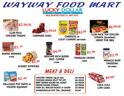 WayWay Food Mart Flyer May 21 to 27