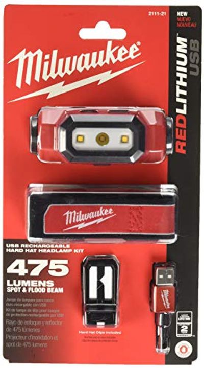 Milwaukee Electric Tools 2111-21 USB Rechargeable Headlamp Red