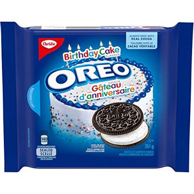 Oreo Birthday Cake Sandwich Cookies, 261g
