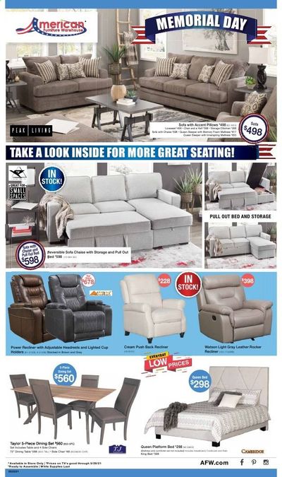 American Furniture Warehouse (AZ, CO, TX) Weekly Ad Flyer May 23 to May 29