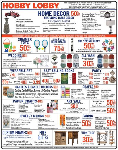 Hobby Lobby Weekly Ad Flyer May 23 to May 29