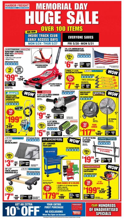 Harbor Freight Weekly Ad Flyer May 24 to May 27