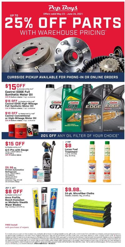 Pep Boys Weekly Ad Flyer May 23 to June 26