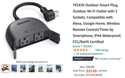 Amazon Canada Deals: Save 36% on Outdoor Smart Plug + 38% on USB 3.0 Flash Drives 128GB Memory Stick + More Offers