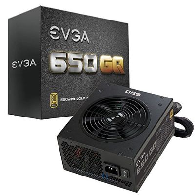 EVGA 650 GQ, 80+ Gold 650W, Semi Modular, EVGA ECO Mode, 5 Year Warranty, Power Supply 210-GQ-0650-V1