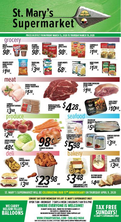 St. Mary's Supermarket Flyer March 13 to 19