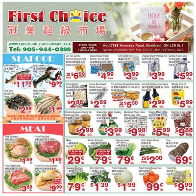First Choice Supermarket Flyer March 13 to 19