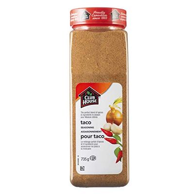 Club House, Quality Natural Herbs & Spices, Taco Seasoning, 735g