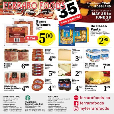 Ferraro Foods Flyer May 25 to June 28