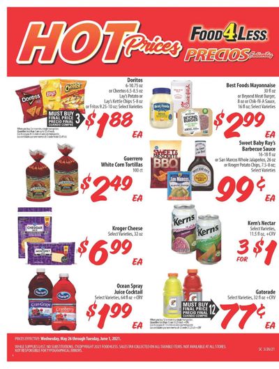 Food 4 Less (CA) Weekly Ad Flyer May 26 to June 1