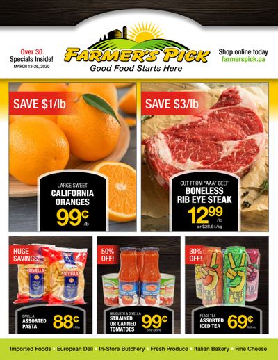 Farmer's Pick Flyer March 13 to 26