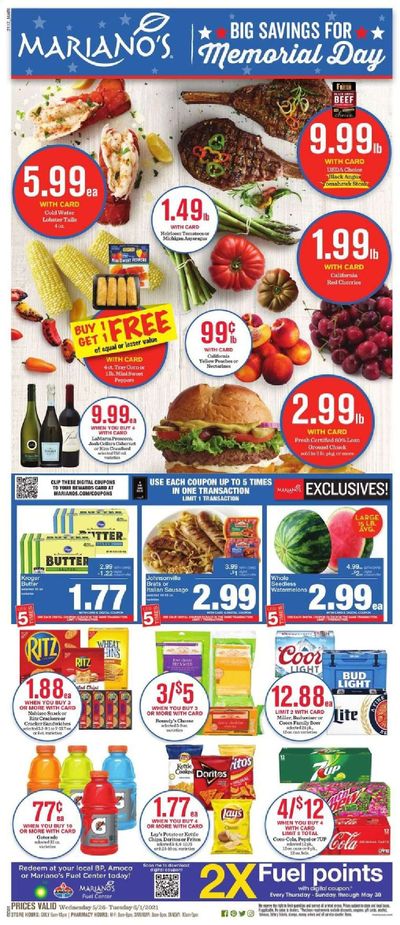 Mariano’s Weekly Ad Flyer May 26 to June 1