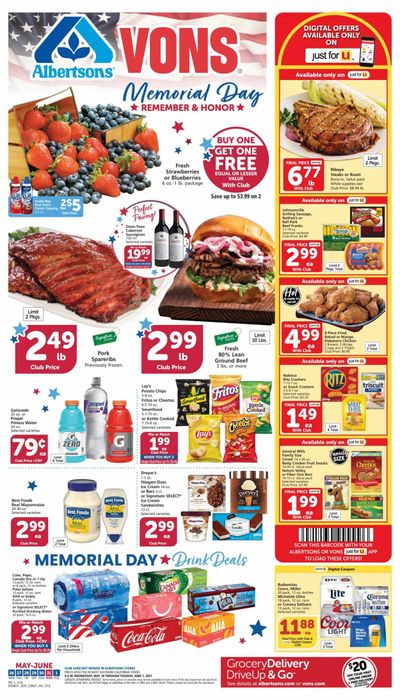 Albertsons (CA, ID, LA, MT, OR, TX, WA) Weekly Ad Flyer May 26 to June 1