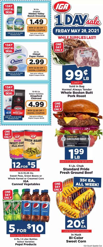IGA Weekly Ad Flyer May 28 to May 28 IGA Weekly Ad Flyer May 28 to May 28