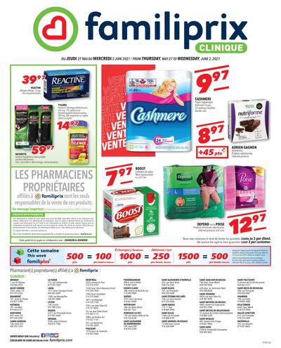Familiprix Clinique Flyer May 27 to June 2