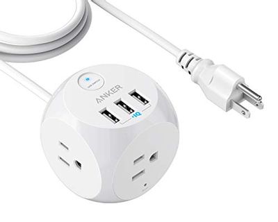 Anker Power Bar with USB, USB Power Strip with 3 Outlets and 3 USB Ports, 5 ft Extension Cord, Portable Design, Overload Protection for iPhone XS/XR, Compact for Travel, Cruise Ship, and Office $22.94 (Reg $34.99)
