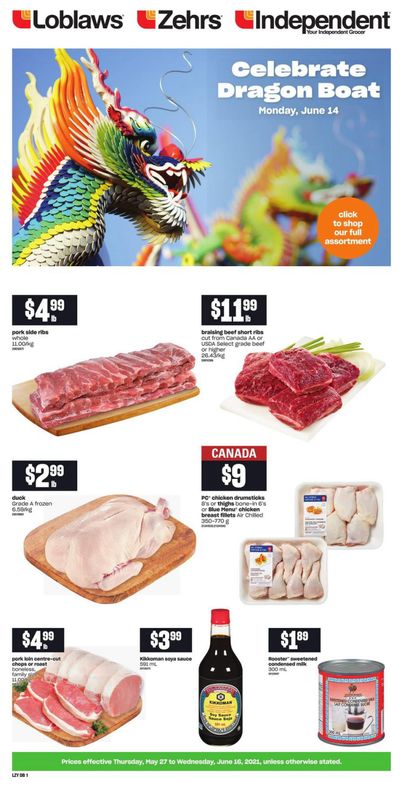 Loblaws (ON) Celebrate Dragon Boat Flyer May 27 to June 16