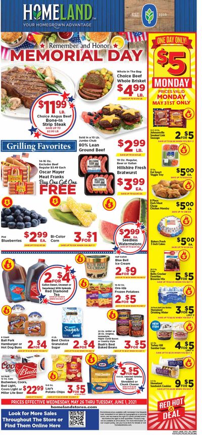 Homeland (OK, TX) Weekly Ad Flyer May 26 to June 1