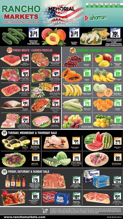 Rancho Markets (UT) Weekly Ad Flyer May 25 to May 31