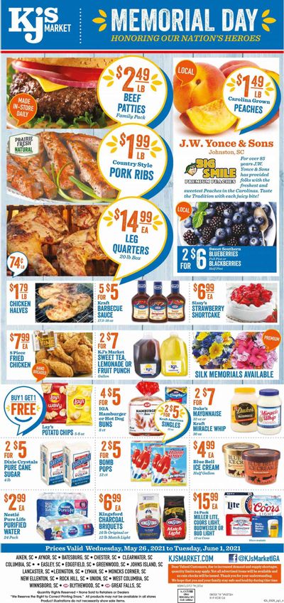 KJ´s Market (GA, SC) Weekly Ad Flyer May 26 to June 1
