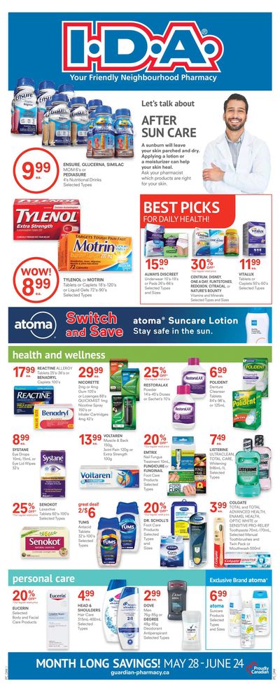 I.D.A. Pharmacy Flyer May 28 to June 24