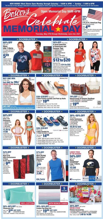 Boscov's (CT, DE, MD, NJ, NY, PA) Weekly Ad Flyer May 27 to June 2