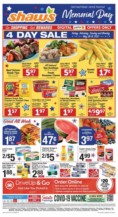 Shaw’s (MA, ME, NH, RI, VT) Weekly Ad Flyer May 28 to June 3
