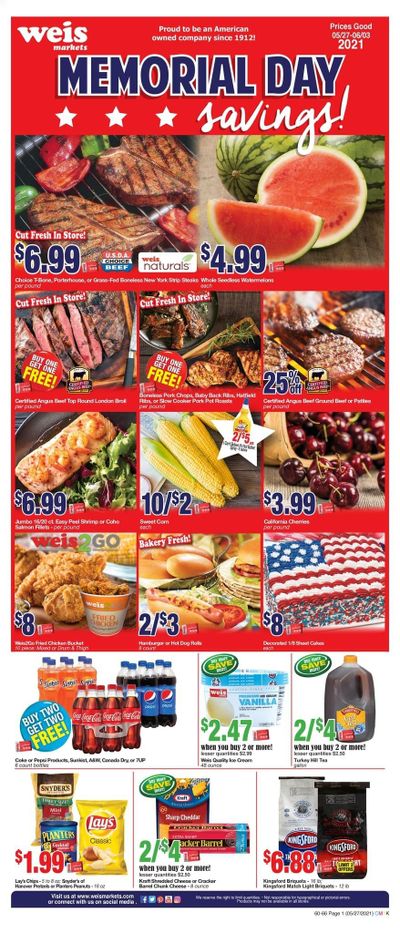 Weis (MD, NY, PA) Weekly Ad Flyer May 27 to June 3