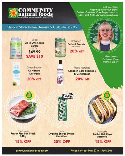 Community Natural Foods Flyer May 27 to June 2