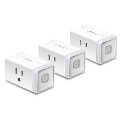 Kasa Smart Plug by TP-Link (HS103P3) - Smart Home WiFi Outlet Works with Alexa, Echo and Google Home, No Hub Required, Remote Control, 2.4GHz WiFi Required, 12 Amp, UL Certified, 3-Pack