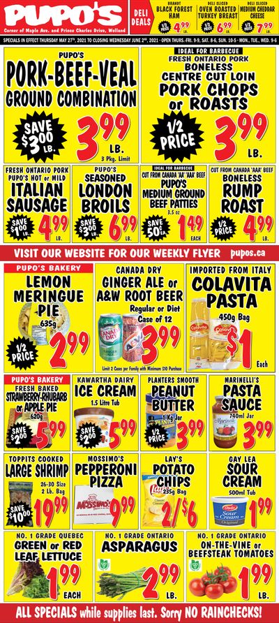 Pupo's Food Market Flyer May 27 to June 2